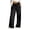 j131-Black, variant on Casual Wide Leg Pants For Women Solid Color Drawstring Waist Palazzo Pants With Pockets Ladies Lightweight Breathable Trousers,S