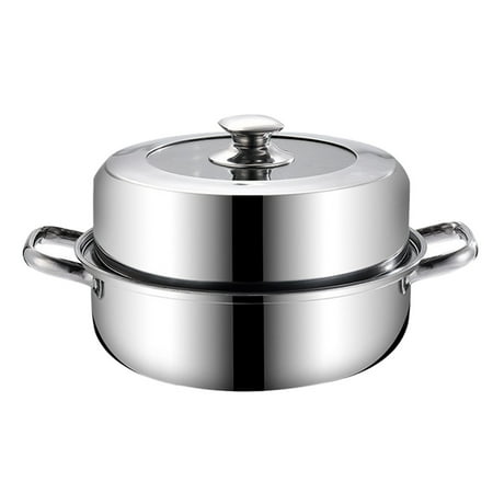 

1Pc Stainless Steel Steaming Pot Rustproof Home Stockpot Multipurpose Pot