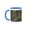 Blue/White, variant on 3drose, India. Peacock, Pavo Cristatus., 15oz Mug