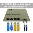 thumbnail image 4 of Convertidor multimedia ADNet de 4 puertos RJ-45 Gigabit Ethernet a fibra ST 850 nm, 4 of 6