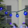 100Count Blue LED Super Bright G30 Christmas Lights with Green Wire