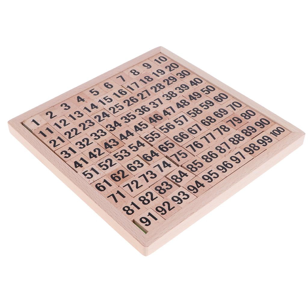 Learning Counting Numbers Board, Wooden Montessori Math Material Manipulative 