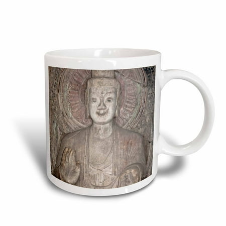 Carved Ceramic (3dRose A carved stone Buddha, carved from rock, Longmen Grottoes and Caves, Luoyang, Henan Province, China, Ceramic Mug,)
