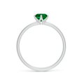 thumbnail image 2 of ANGARA Lab Grown Oval Emerald Solitaire Classic Engagement Ring for Women in 14K White Gold (Size-7x5mm) | May Birthstone, Birthday, Anniversary, Jewelry Gift for Women | Lab-Grown Emerald Ring, 2 of 9