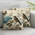 thumbnail image 3 of COMIO Farmhouse Decorative Throw Pillow Covers Vintage Orchid Theme Butterfly Bird Pillows Cover Holiday Decor Home Car Bedding Cushion Cover White, 3 of 5