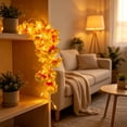 thumbnail image 4 of Doghiosgha Artificial Flower String Lights, Battery Operated, LED Floral Fairy Lights for Window Curtain Bedroom Party Home Wall Decor, 59 Inch, Yellow, 4 of 6