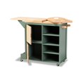 thumbnail image 2 of Baxton Studio Dorthy Coastal and Farmhouse Carro de almacenamiento de cocina de dos tonos verde oscuro y madera natural Baxton Studio 10440, 2 of 2