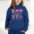 thumbnail image 2 of Letter Graphic Hoodies Teen Girls Boys Cute Long Sleeve Oversized Sweatshirts Pullover Loose Preppy Fall Clothes - Navy,4-5 Years, 2 of 5