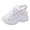 a-White, variant on Women's Platform Wedge Sandals Hollow out Non Slip Breathable Lace up Fish Mouth Sneakers Casual Summer Mesh Open Toe Sport Shoes d-Gray Size 8