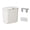 9L-White, variant on Grasps Complimentary Lid Waste Container For Home Plan High Capacity Polystyrene Trash Container Kitchen Bathroom Planner