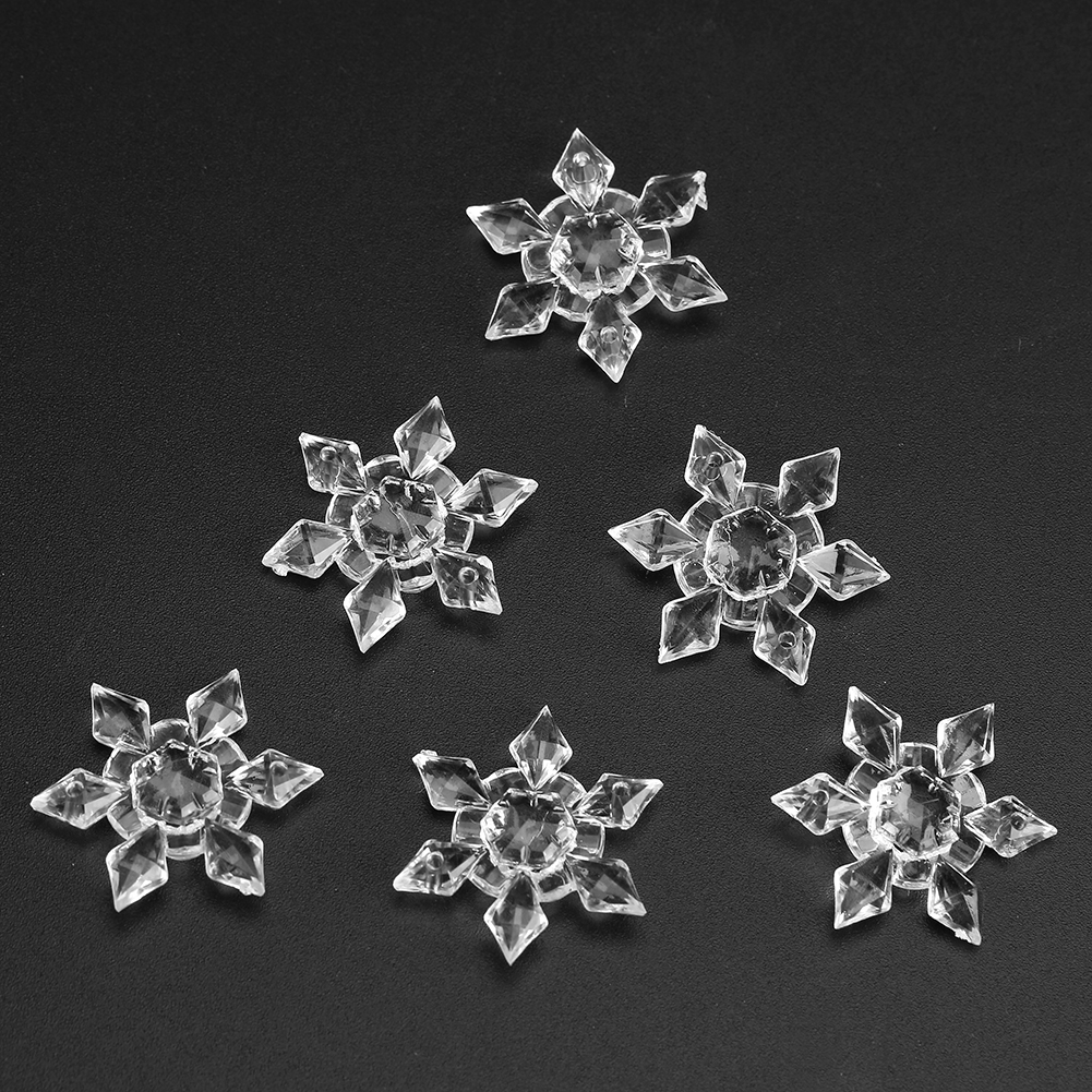 OTVIAP 10/20Pcs Clear Acrylic Christmas Snowflakes Ornaments Festival