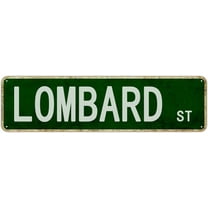 Metal Street Sign Lombard Street Vintage Posters And Prints Avenue Road Street Name Tin Sign Wall Art For 16×4 Inch