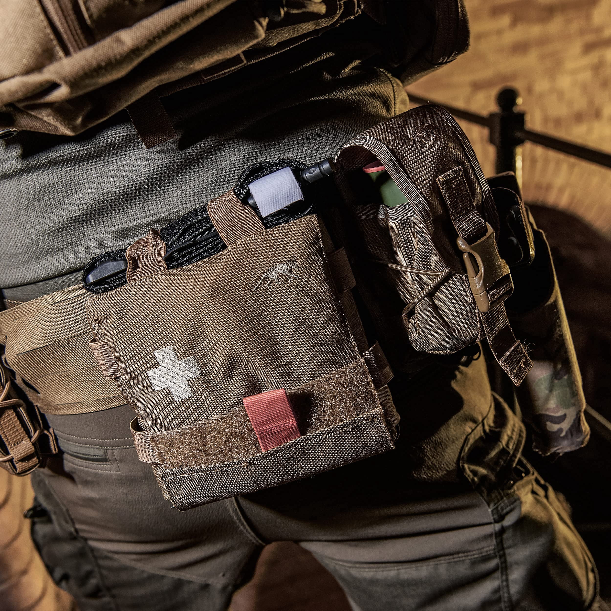 Tasmanian Tiger IFAK Pouch S, Tactical MOLLE Medical Pouch, First Aid Bag, Rip Away Panel, Small, Black
