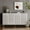 Gray, variant on 4 Door Sideboard | Practical in Multiple Rooms | High - quality Engineered Wood Construction | Assembly Made Easy with Instructions