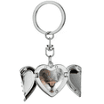 thumbnail image 1 of Animal Local Photo Photo Coeur Ange Aile Porte-Clés, 1 of 3