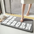 thumbnail image 2 of Unique Bargains Cute Letter Pattern Non-Slip Bath Rugs Soft Bath Floor Rug Grey 20" x 32", 2 of 7