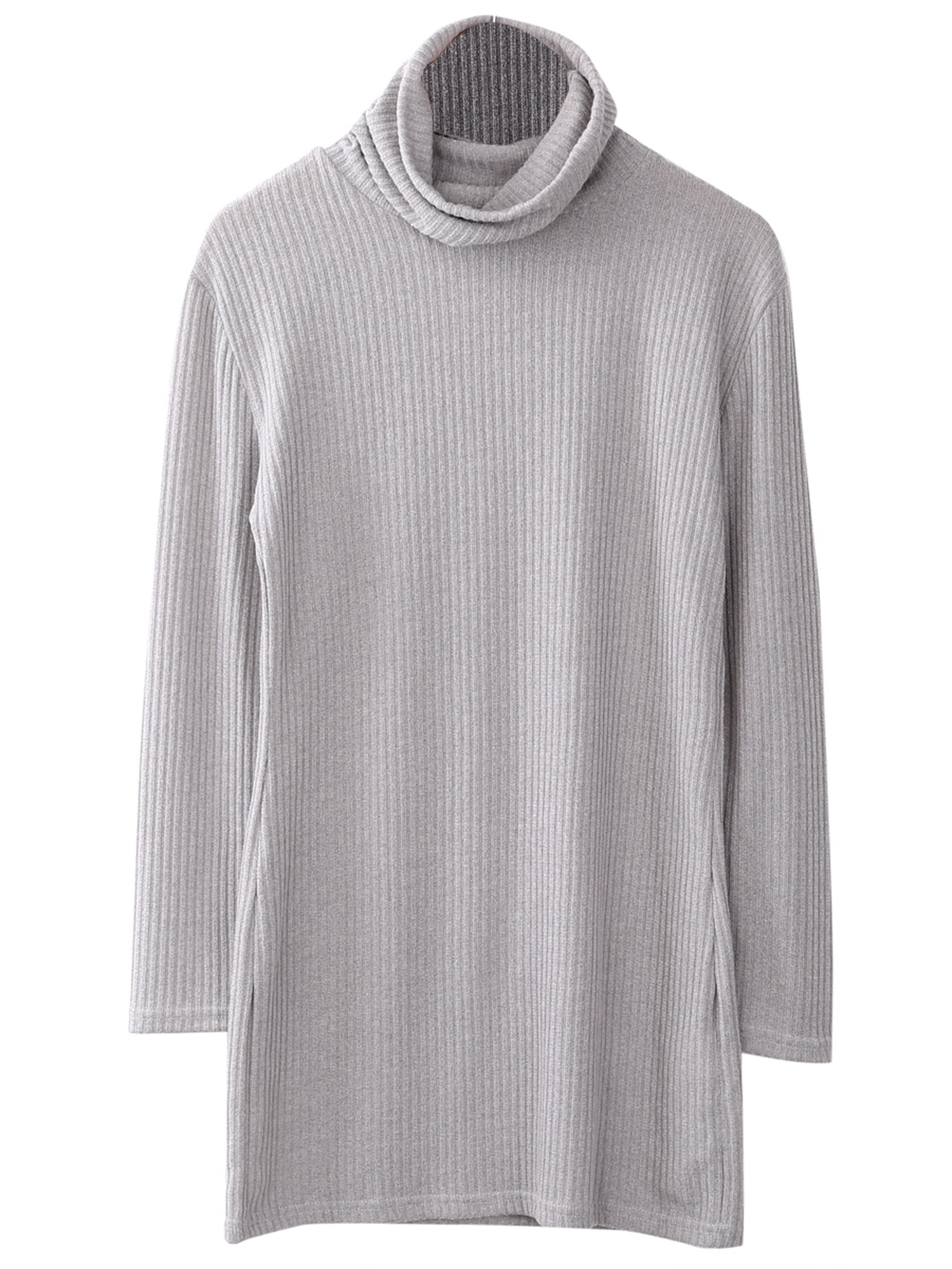 Women Cowl Neck Loose Long Sleeve Oversize Sweater Jumper Shirt Tops Dress *1