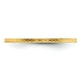 thumbnail image 3 of Diamond2Deal 14k Or Jaune 1.2mm Croisé Motif Femmes Empilable Taille 7, 3 of 3