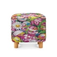 thumbnail image 2 of SCRAWLGOD Easter Egg Daisy Print Ottoman Chair Cover Ottoman Chair Slipcoversed Square Storage Stool Cover Stretch Footstool Footrest Sofa Slipcovers with Elastic Bottom, 2 of 7