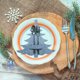 thumbnail image 5 of Juego de vajilla para mesa Fiudx con adornos navideños para hotel Bolsa para cuchillos y tenedores con árbol de Navidad, 5 of 5