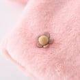 thumbnail image 6 of GYRATEDREAM Baby Girls Faux Fur Warm Cloak Coat Cute Winter Furry Cape Jacket Fluffy Plush Fleece Outwear with Bowknot for 12-18M Pink, 6 of 9