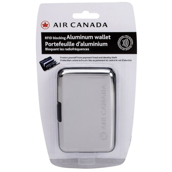 Air Canada Rfid Blocking Aluminum Wallet Adult Unisex, 7 slots