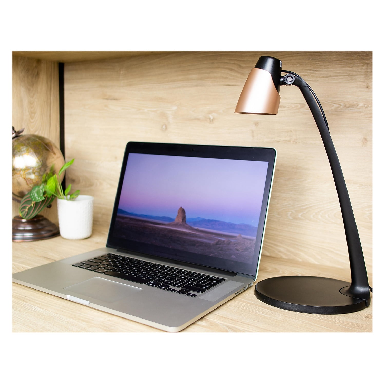 BLACK+DECKER Modern LED Desk Lamp, 3.5W, Rose Gold (VLED1814-BD)