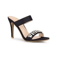 thumbnail image 1 of BLISSFUL STEP Women's Glitter Rhines Stiletto Heel Sandals Black 5, 1 of 7