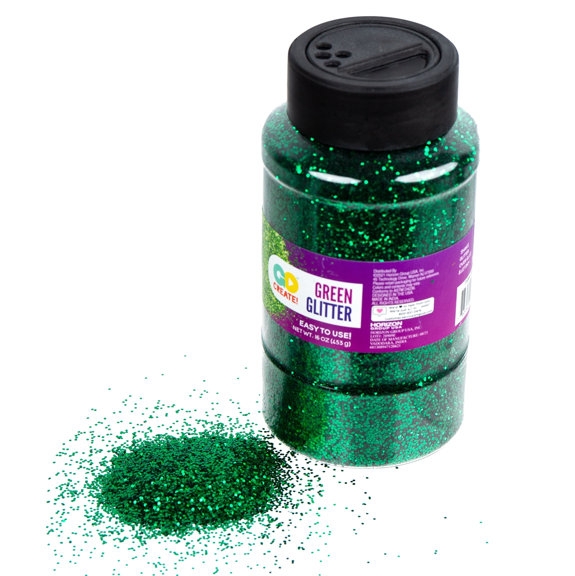 Go Create Sparkling Green Glitter Jumbo Shaker, 16 oz.