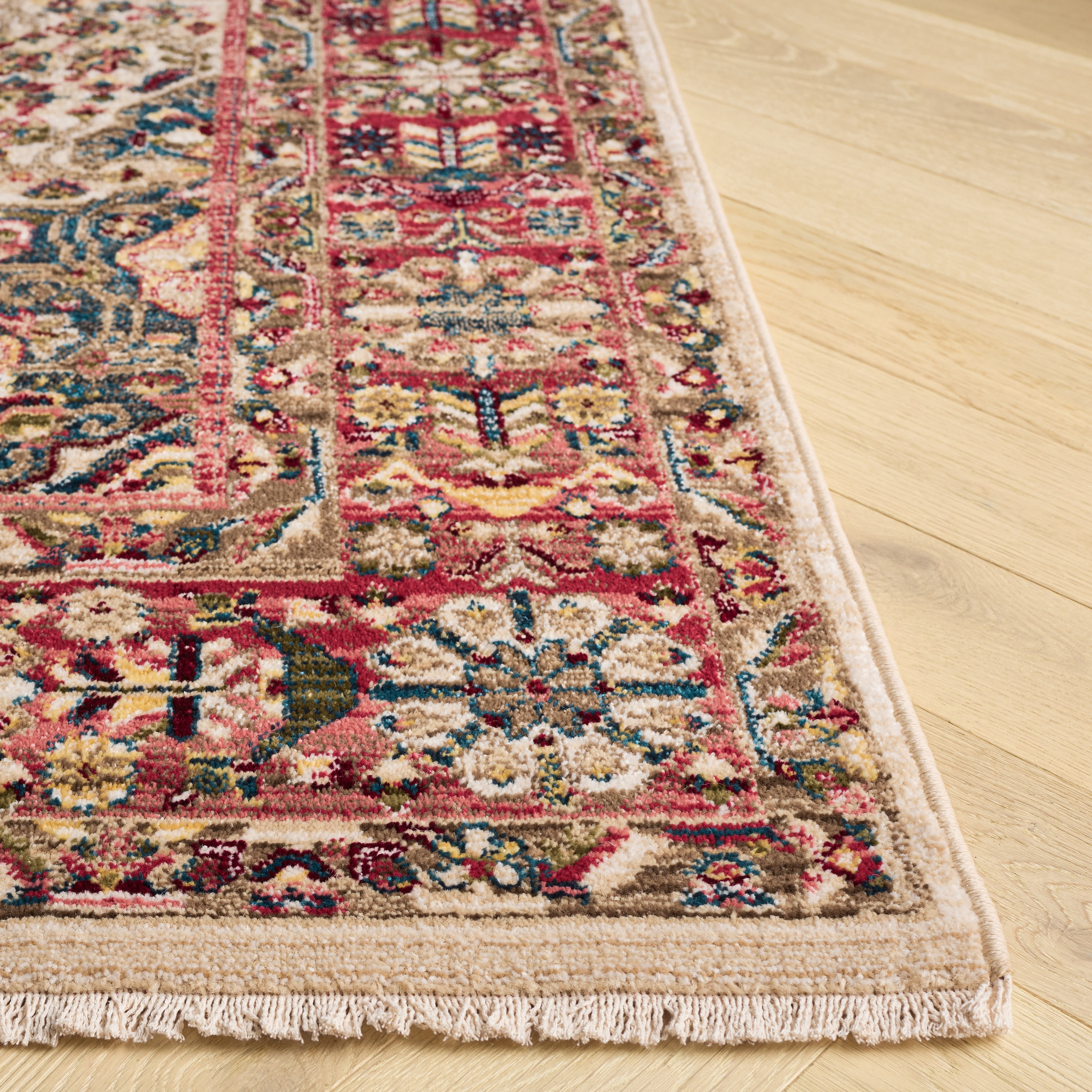 Safavieh Kashan Pema Oriental Runner Rug, Ivory/Blue, 2'6" x 12'