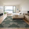 thumbnail image 3 of ODIKA 9'x12' Washable Area Rug Mosaic With Interlocking Geometric Motifs Vintage Distressed Refined Structured for Master Suite, California King, Under Bed, Non-Shedding, Easy Care, 3 of 7
