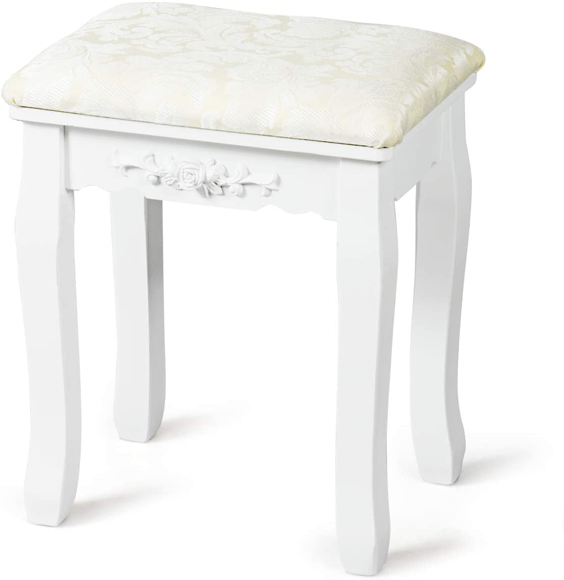 Piano Stool Bedroom Padded Dressing Table Dresser Vanity Cream Baroque Cushion Makeup Seat Chair Wall Lights Indoor 