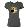 thumbnail image 3 of Softball Mom Animal Print Girl Sports Womens Slim Fit Junior Tee, Dark Grey, Small, 3 of 5