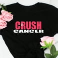thumbnail image 4 of Crush Cancer Breast Cancer Awareness Month T-Shirt, Crewneck, Soft Pink, Large, 4 of 4