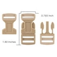 thumbnail image 2 of 10 - 5/8 inch Coyote Tan Economy Contoured Side Release Plastic Buckles, 2 of 2