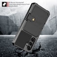 thumbnail image 4 of Slim Hard PC Case Compatible with Samsung Galaxy A54 5G, PU Leather Card Holder Back Case Kickstand Shock-absorbing Car Magnetic Case Cover Designed for Samsung Galaxy A54 5G 6.4", Black, 4 of 7