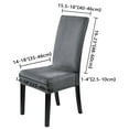 thumbnail image 2 of Haperlare 4 Pcs Velvet Dining Chair Covers Soft Stretch Chair Covers for Dining Room Parsons Chair Protectors Slipcovers, Dark Gray, 2 of 7