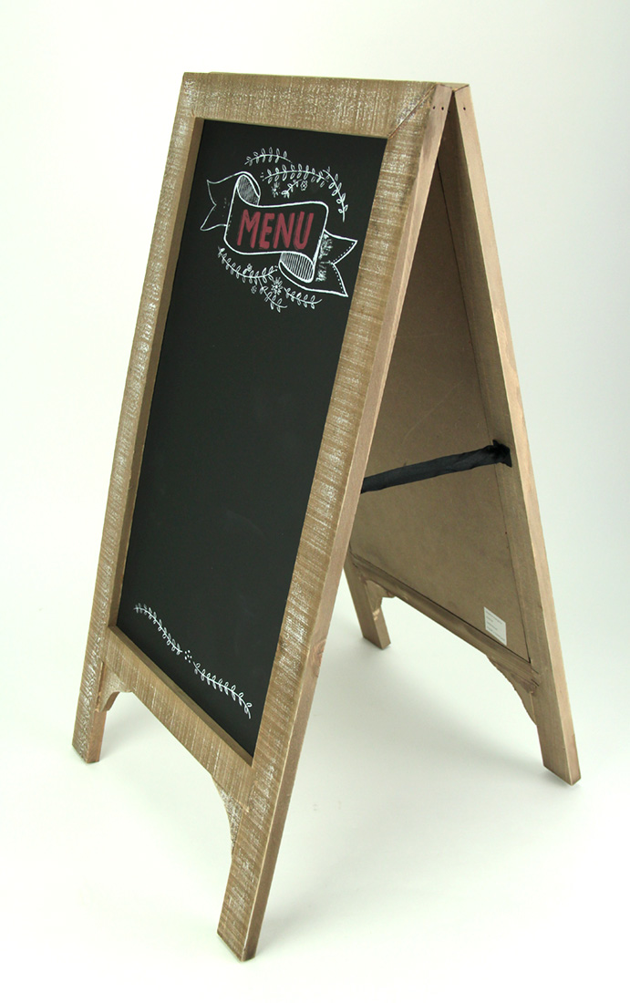 Vintage Look Wood and Metal Menu Sandwich Board Chalkboard Walmart Canada