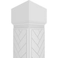 thumbnail image 4 of Ekena Millwork 10"W x 8'H Craftsman Classic Square Non-Tapered Herringbone Modern Fretwork Column w/ Mission Capital & Mission Base, 4 of 8