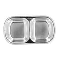 thumbnail image 2 of Plat à Sauce, Économiser l'Espace de l'Armoire Résistance à la Corrosion Assiette Compartimentée Multiusage pour la Famille pour Enfants Voyages de Camping, Randonnée 2 Compartiments, 2 of 8