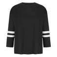 thumbnail image 5 of tklpehg Fall Crewneck Sweatshirt Crewneck Casual Classic Solid Colors Comfortable Loose Fit Blouse Long Sleeve Shirts Ladies Tops Sweatshirt Fall Tops Black L, 5 of 8