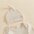 thumbnail image 5 of Cjfdfy Newborn Baby Boy Girl Fall Outfit Auntie's Lil Dude Letter Embroidery Ribbed Long Sleeve Romper And Hat Set Infant Cute Coming Home Outfit 0-9 Months, 5 of 9