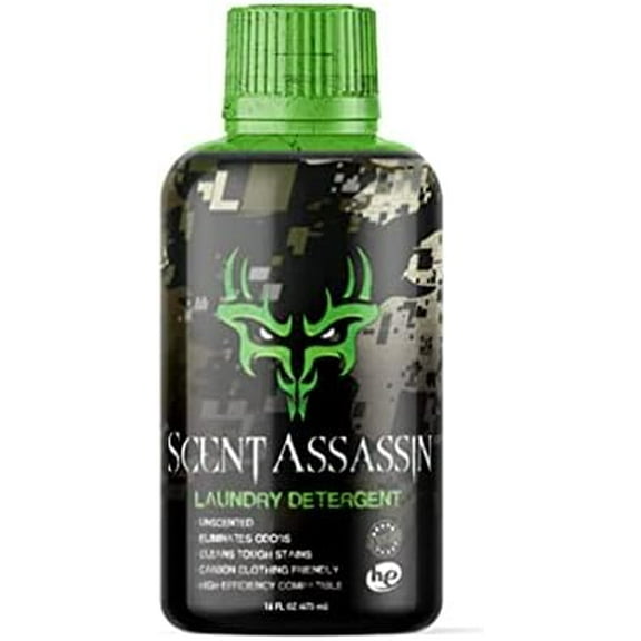 Laundry Detergent - Unscented - 16oz - Scent Free Laundry Detergent - Hunting Detergent - Hunting Scent Eliminator - Scent Away for Hunting and Camping