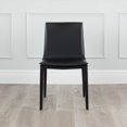 thumbnail image 2 of Hilton Modern Leather & Metal Side Chair - Contract Grade, 2 of 3