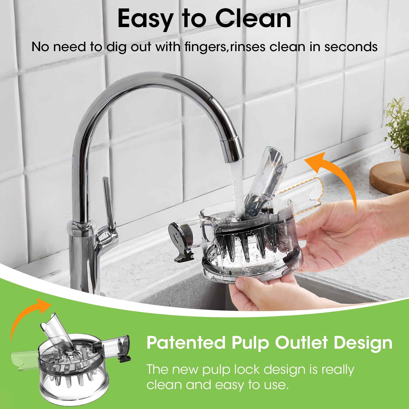 SMALLHOO Juicer Machines with 5.8" Extra Large Feed Chute Cold Press Juicer Fit Whole Fruits Vegetables Easy to Clean,BPA Free