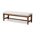 thumbnail image 2 of Baxton Studio Ainsley Modern and Contemporary Light Beige Fabric Upholstered Walnut Finished Solid Rubberwood Bench, 2 of 5