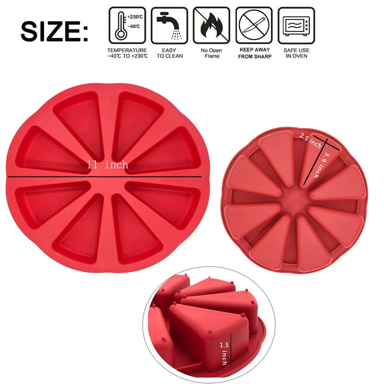 8pc Silicone Bakeware Set:roasting~ loaf~ muffin~Round Pie~Mat ~Fluted  Angel RED