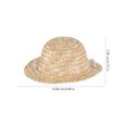 thumbnail image 2 of 1pc Adjustable Exquisite Pet Straw Hat Cat Sunshade Straw Hat (Random Color), 2 of 7