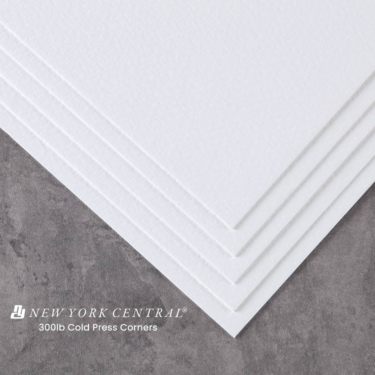 New York Central Watercolor Paper - 16x20" - 25 Sheets - 300 lb. Cold Press - 100% Cotton, Acid-Free, Archival Quality, Bright White Watercolor Paper Pad for Wet & Dry Media