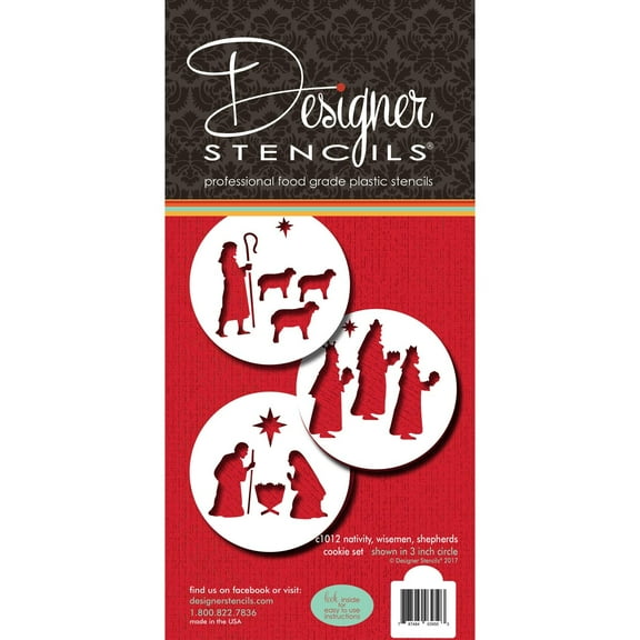 Nativity, Wisemen and Shepherd Cookie Stencil Set C1012 by Designer Stencils